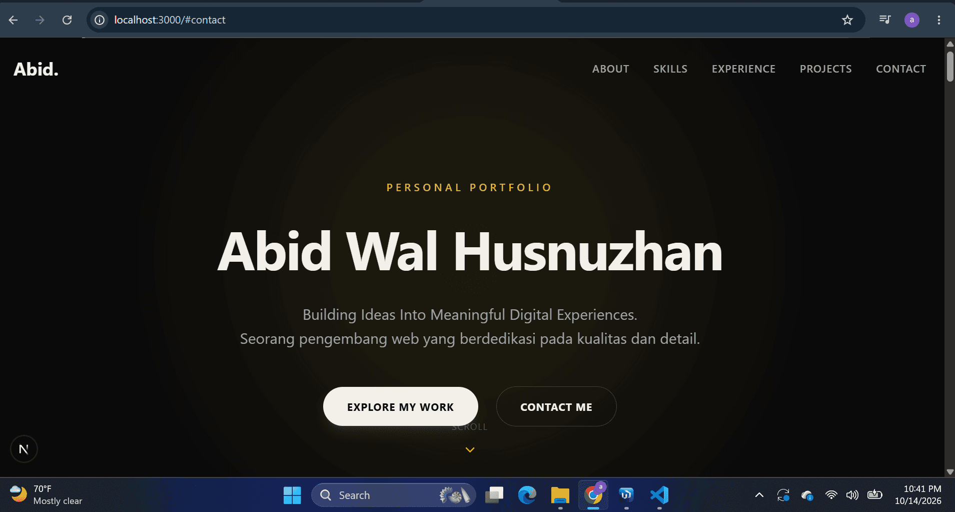 Website Personal Portofolio